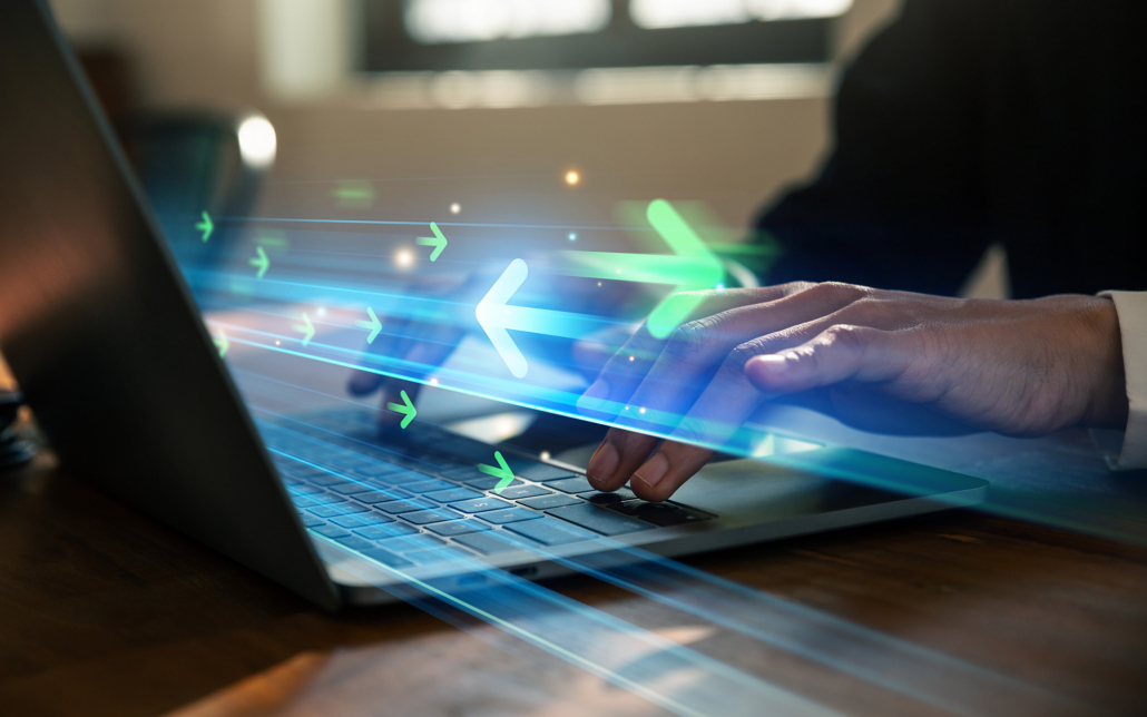 Data Migration Services On A Laptop